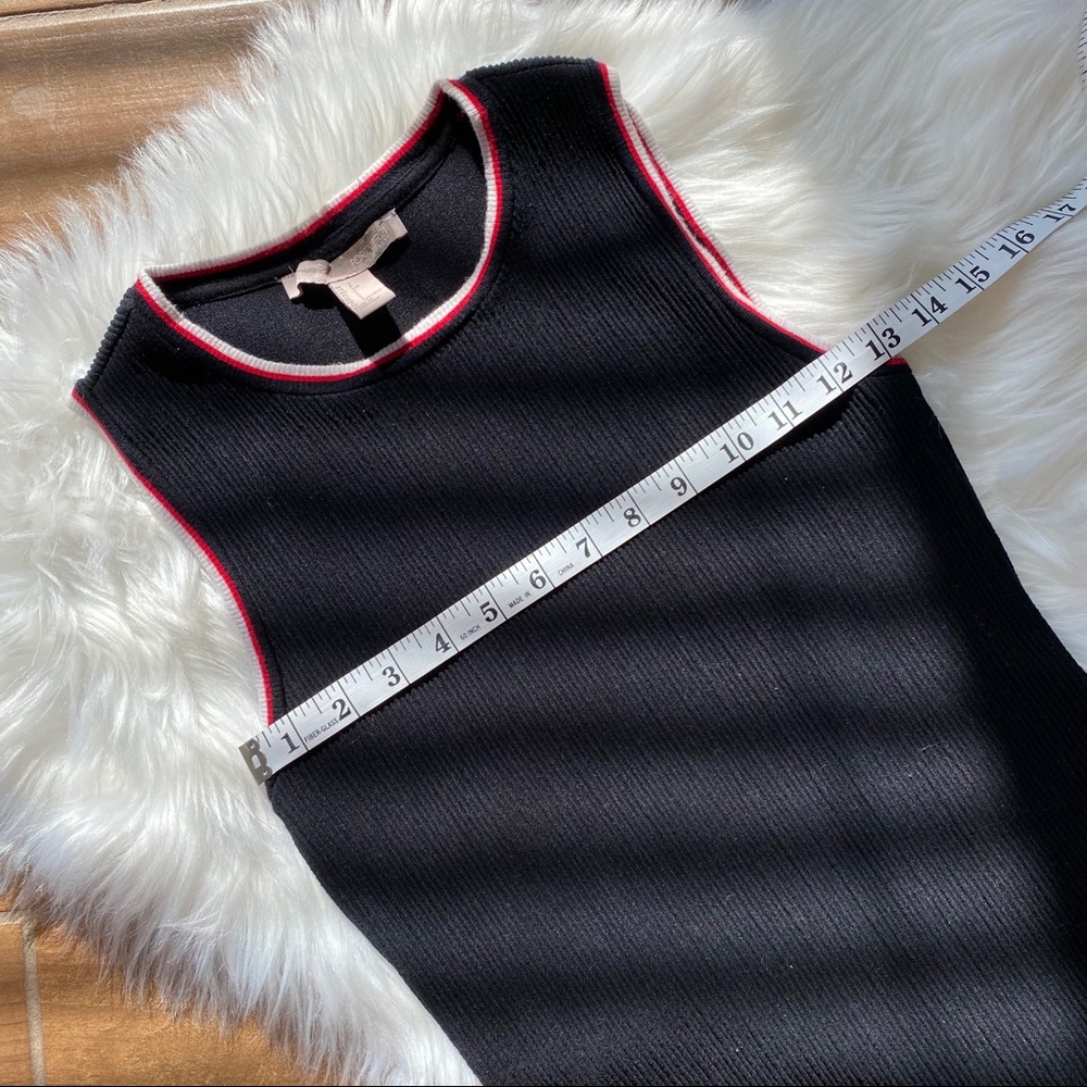 High-Neck Ribbed Bodycon Midi Dress - Picture 2 of 6